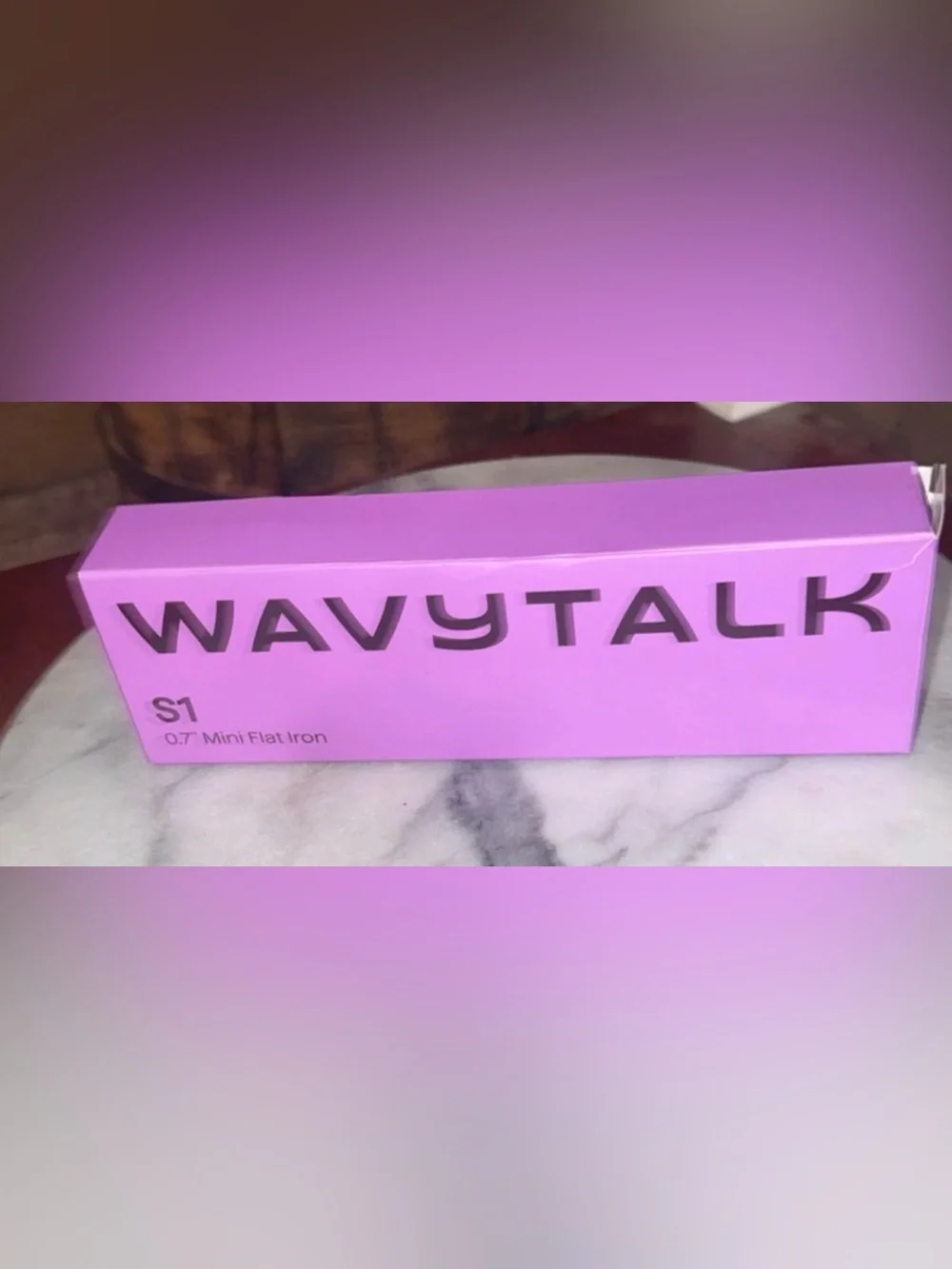 Wavytalk S1 Mini Flat Iron 0.7 Inch Hair Straightener Travel Size Purple New